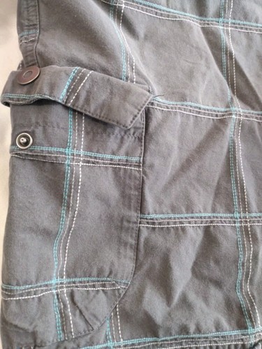 Columbia Omni Shade Uomo Taglia 36 Pantaloncini Cargo Escursionismo Multicolore Plaid Grigio Blu - Foto 3 di 4