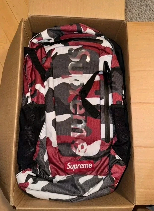 SS21 Supreme Sac à Dos Cordura Nylon Imperméable Rouge Camo Bag Neuf Sac à Dos