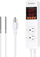 2 in 1 Digital Temperature Controller Dual Outlet Heat Mat Thermostat Reptile...