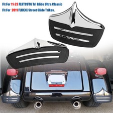 Rear Fender Accents Mud Flaps For Harley 11-23 Tri Glide Ultra Classic Flhtcutg
