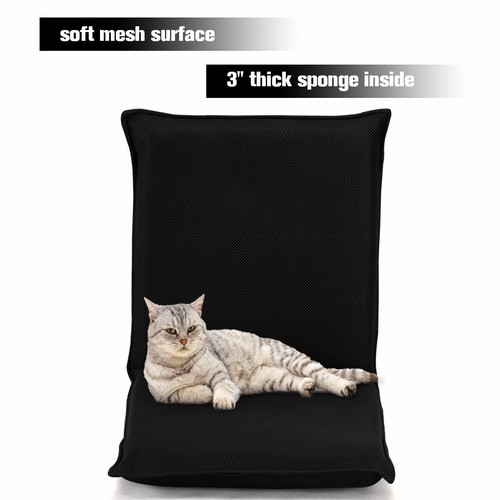 Costway Adjustable 6-Position Floor Chair Padded Folding Lazy Sofa Chair Black - Picture 8 of 9