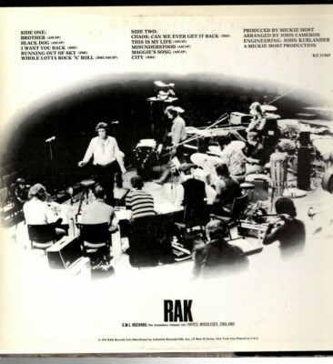 CCS (British Blues) Vinyl LP RAK Records 1972, KZ-31569, Self