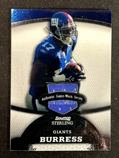 2008 BOWMAN STERLING PLAXICO BURRESS JERSEY 87/389 NEW YORK GIANTS #75