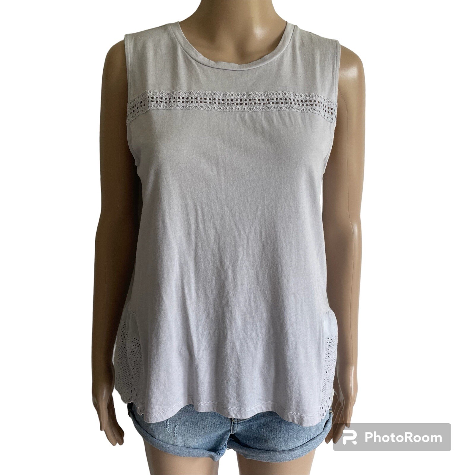 Banana Republic Solid Light Pale Blue Crewneck Sl… - image 1