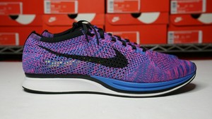 nike flyknit racer purple blue
