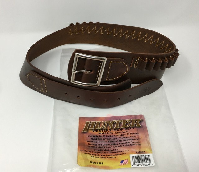 Hunter 165 Western Drop Belt .44/.45 Cartridge Brown Leather 0165RS
