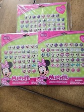 Disney Minnie Mouse Sticker Earrings 3 Sets of 24 Pairs New Total of 72 Earrings