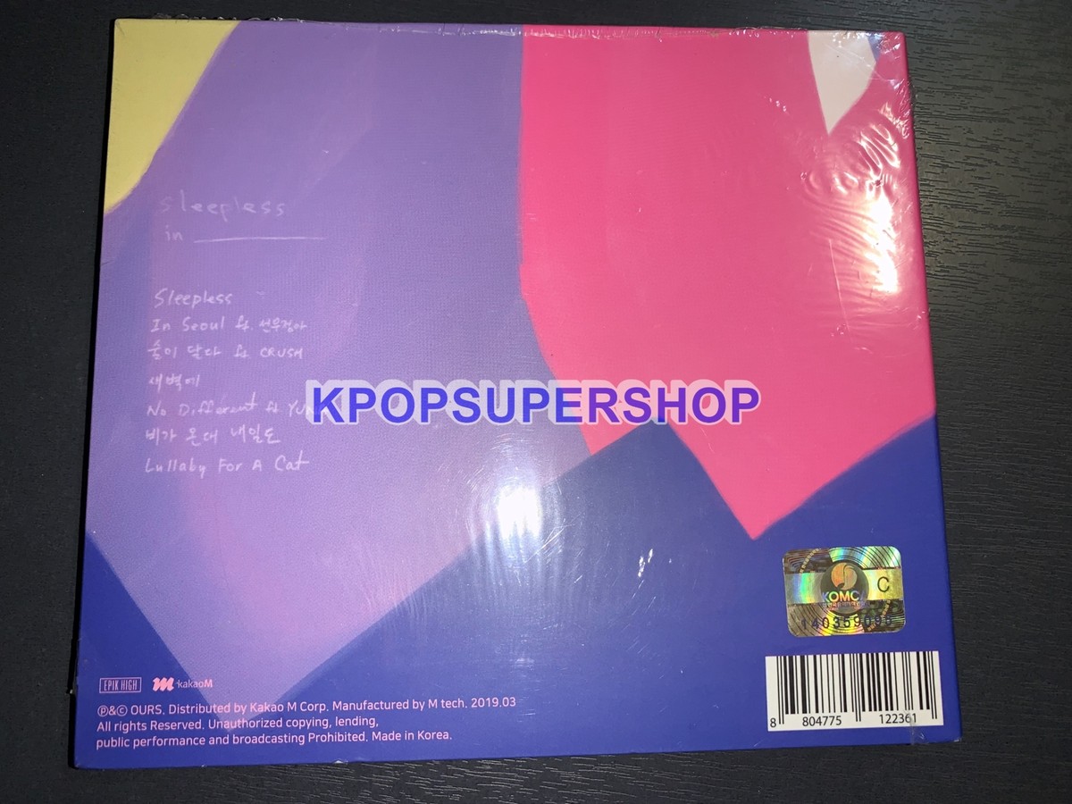 Epik High EP Album Sleepless in ______ CD Booklet New Sealed Rare