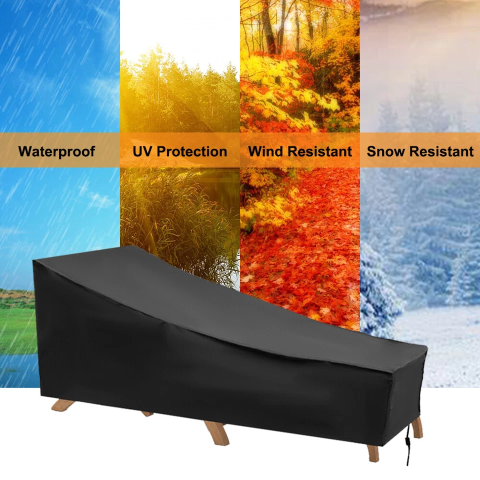 MARKENLOS Liegestuhl Abdeckhaübe Schutzhülle Gartenmöbel Gartenliege Sonnenliege Abdeckung