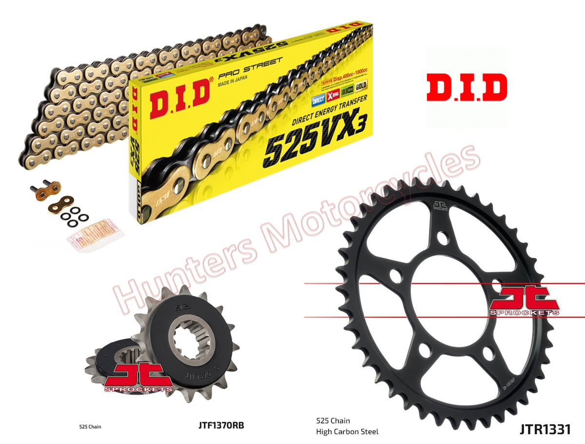 Honda CRF1000 Africa Twin DID Gold X-Ring Chain and JT Quiet Sprocket Kit