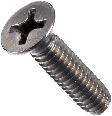 Bulk Qty 500 - M4 x 50mm DIN 965 Metric Phillips Flat Machine Screw Stainless