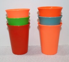 Vintage Tupper Ware Sippy Cups - Set of 6
