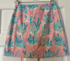 Vintage LILLY PULITZER Skirt Size 4 Under The Sea White Label Mini Women s