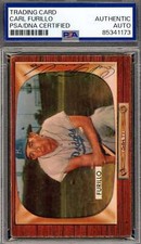Carl Furillo PSA DNA Signed 1955 Bowman Autograph