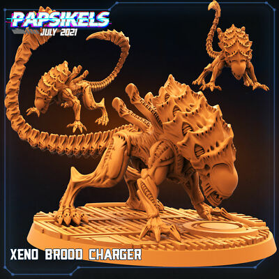 Xeno Brood Charger - Sci-Fi 3D Printed Resin Miniature by PAPSIKELS