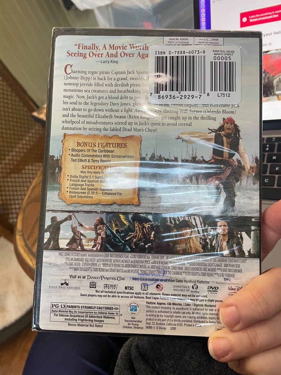 PIRATES OF THE CARIBBEAN 2 II - Dead Man's Chest DVD NEW/SEALED