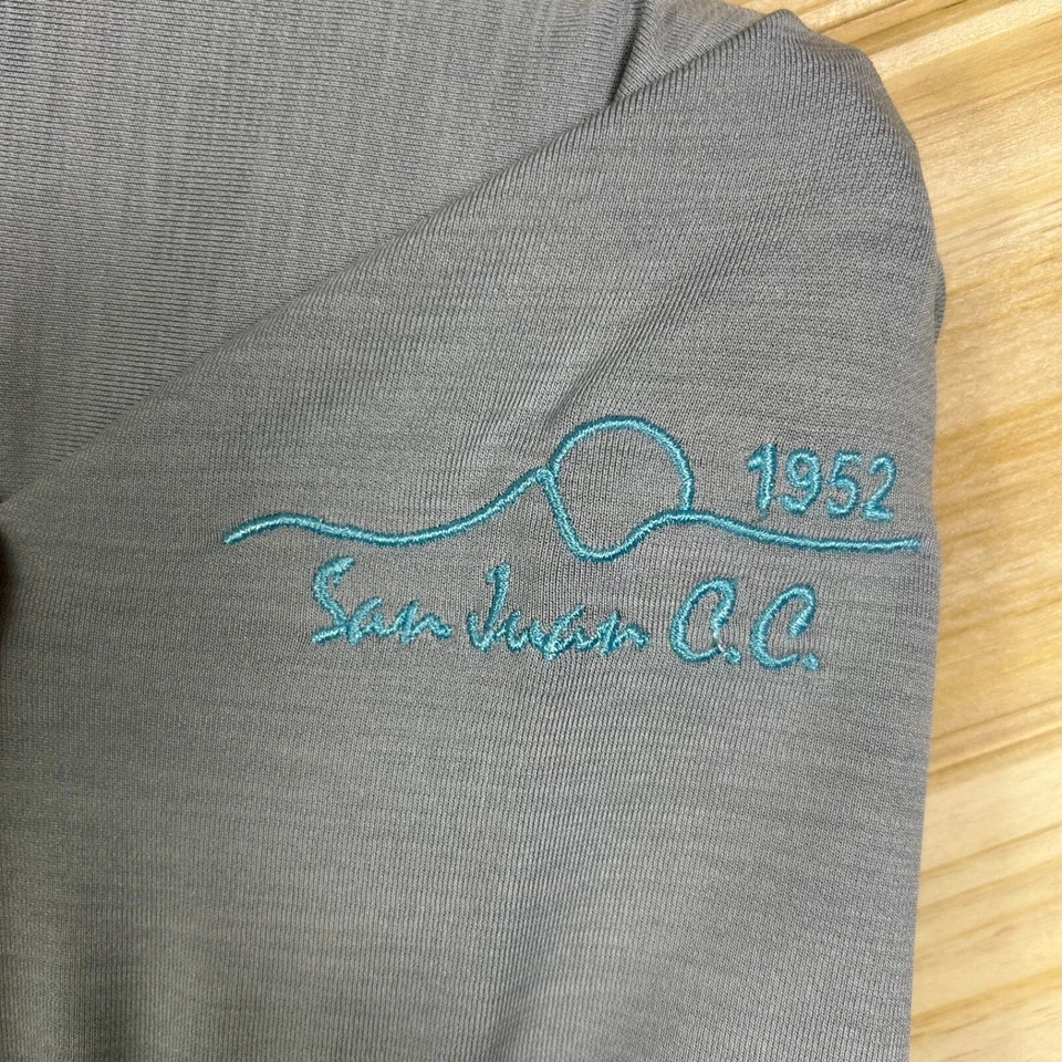 Suéter de golf activo FootJoy FJ blanco gris manga larga cremallera completa para mujer mediano Foto 4 de 4