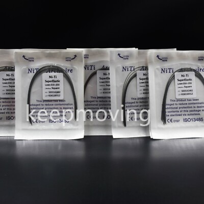 100 Fils Orthodontiques Rectangulaires Super élastiques Niti - Formes Ovoïde/Naturelle/Carré