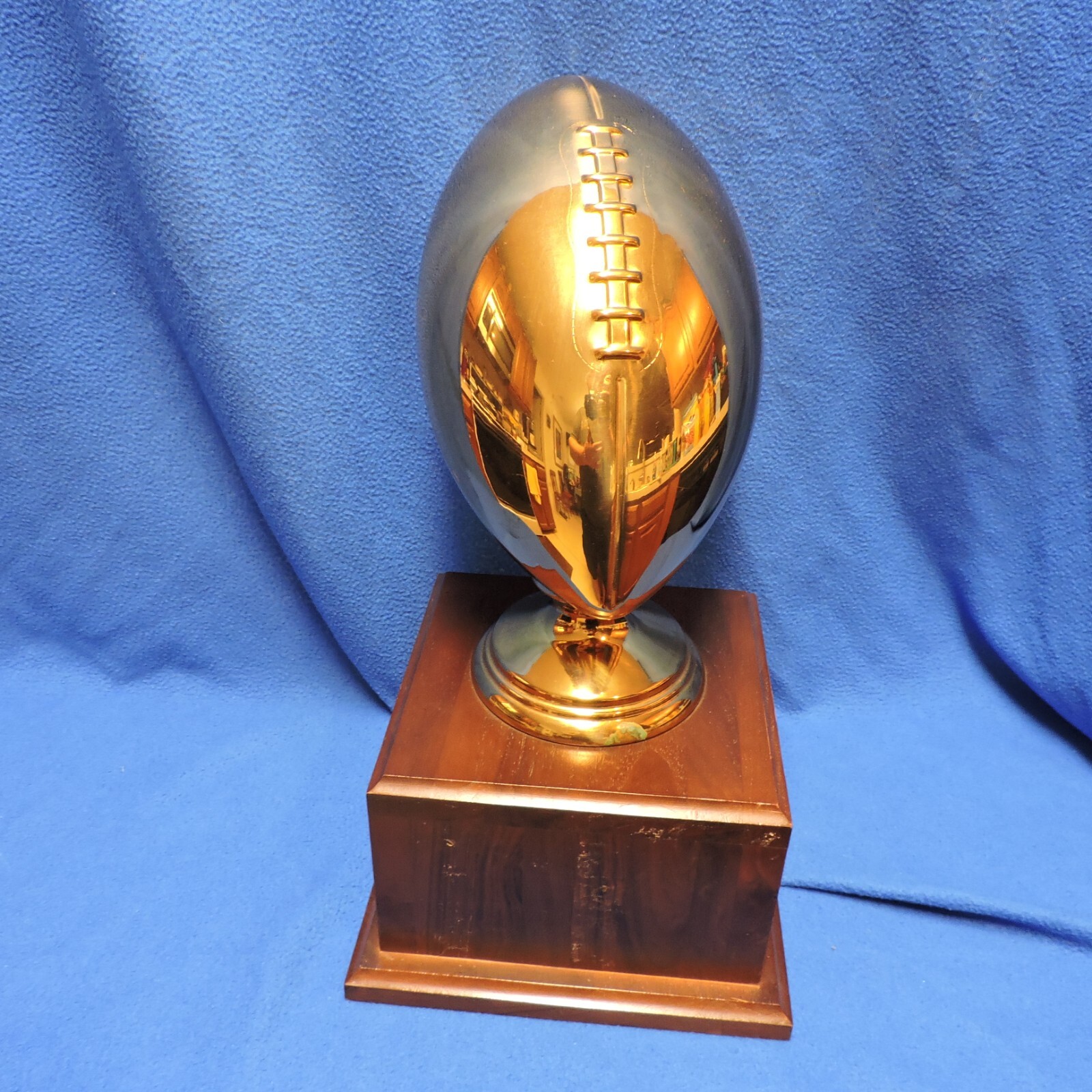Vintage Gold Brass Football Trophy eBay