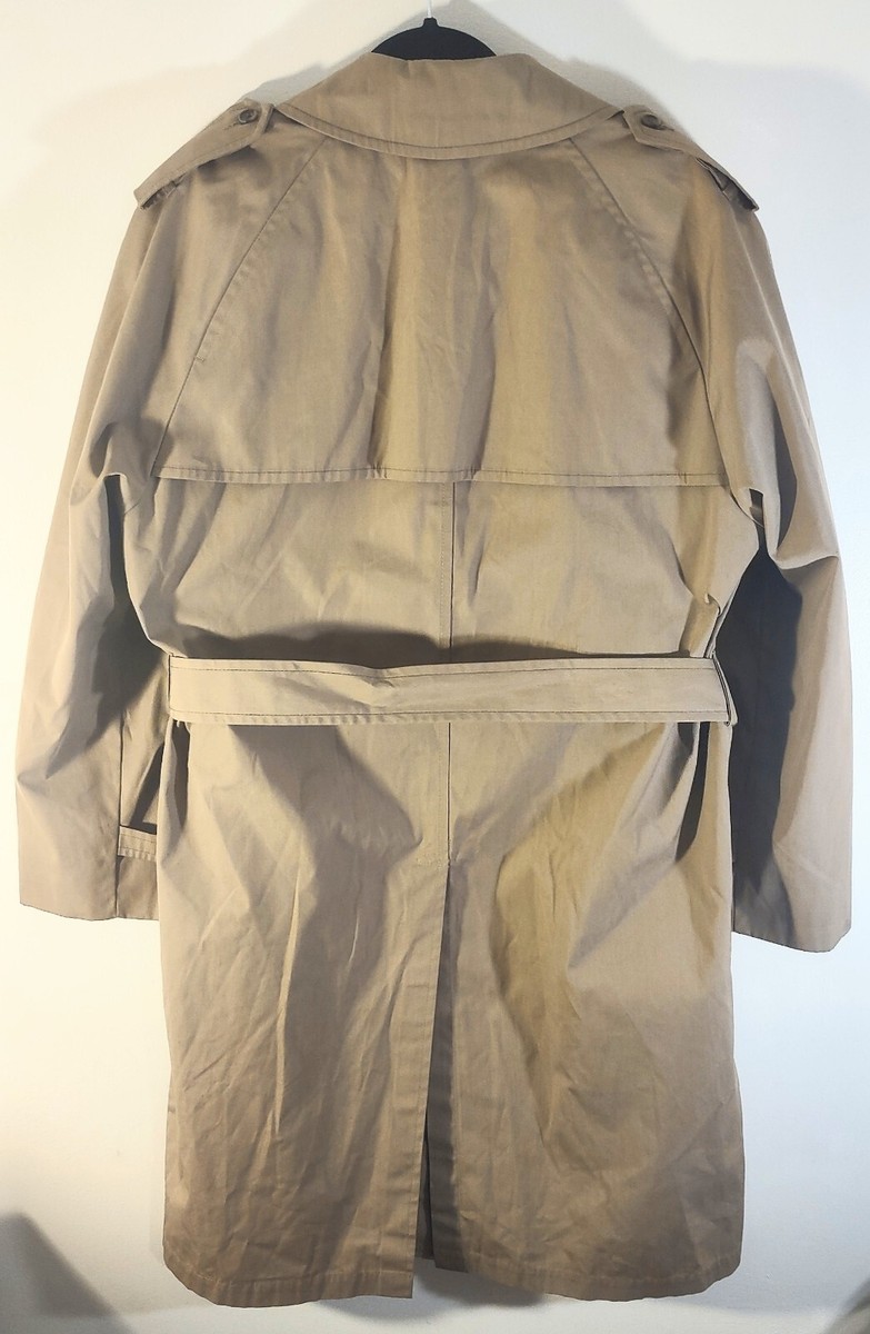 London Fog Trench Coat Made & styled By Londontown Corp Sz 40 Reg
