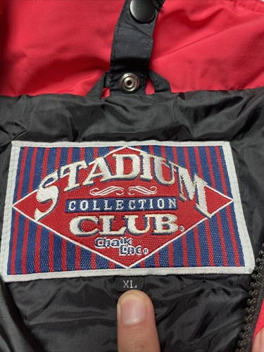 RARE Chicago Bulls Black Jacket STADIUM CLUB Chalk Line Size XL Basketball ๐ - Picture 5 of 10