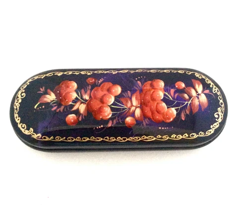 EYEGLASS CASE Russian Hand Painted Lacquer Box