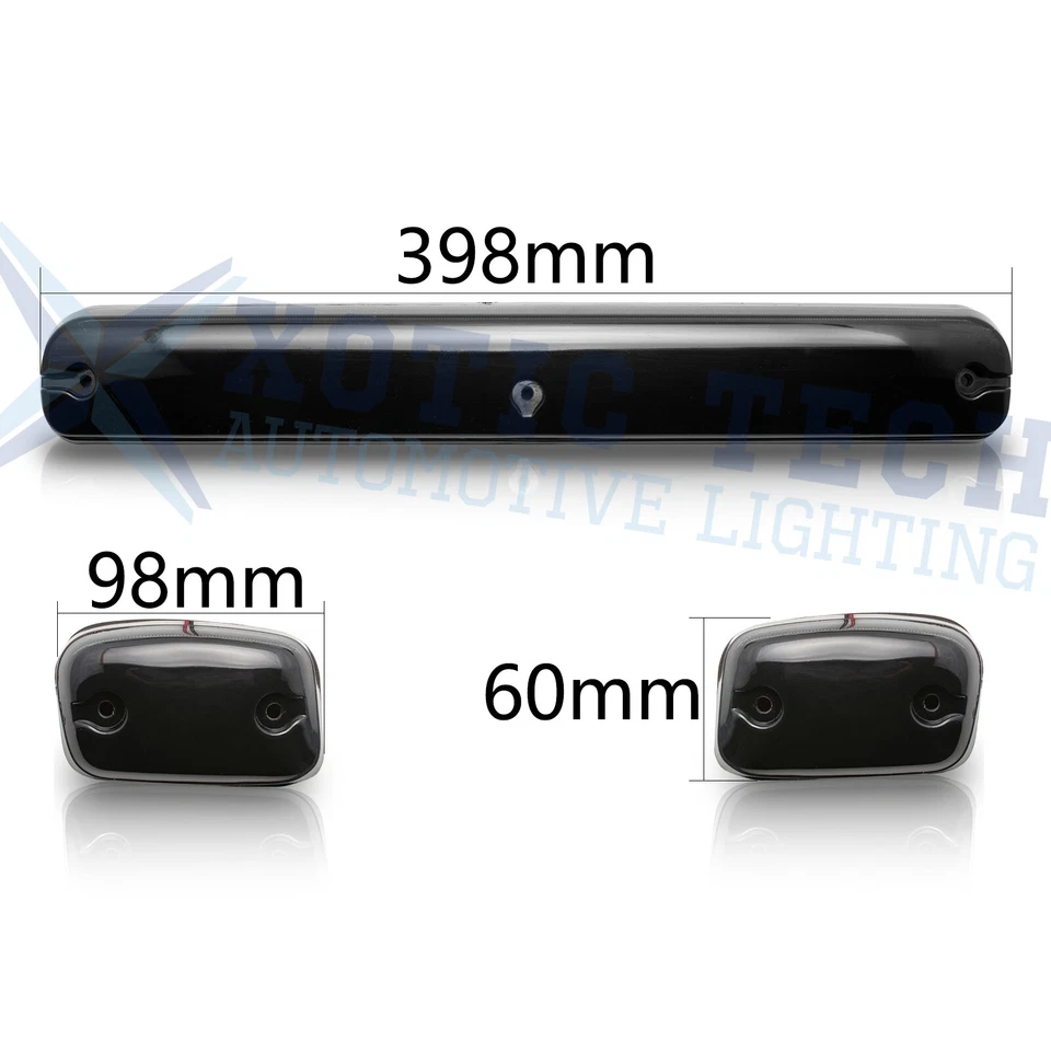 Conjunto de luces marcadoras de techo de cabina LED ámbar completo para Chevy GMC 2500HD 3500HD 07-up 3 piezas Foto 2 de 4