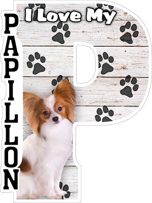 I Love My Papillon Fridge Magnet
