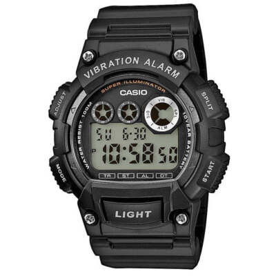 Casio Uhr W-735H-1AVEF Herren Schwarz Vibrationsalarm UVP 44,90£