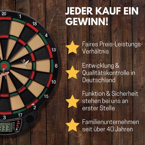 Best Sporting Dartscheibe elektronisch Glasgow I Dartboard Kabinett mit LED - Bild 7 von 7