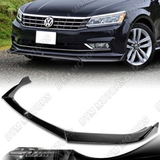 For 16-19 Volkswagen Vw Passat Painted Black Front Bumper Lip Body Kit Spoiler