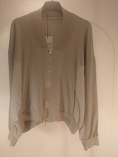 Transit Par Such Women Light Green Cotton Mix Zip Up Jacket Size 2 Uk 10 Bnw