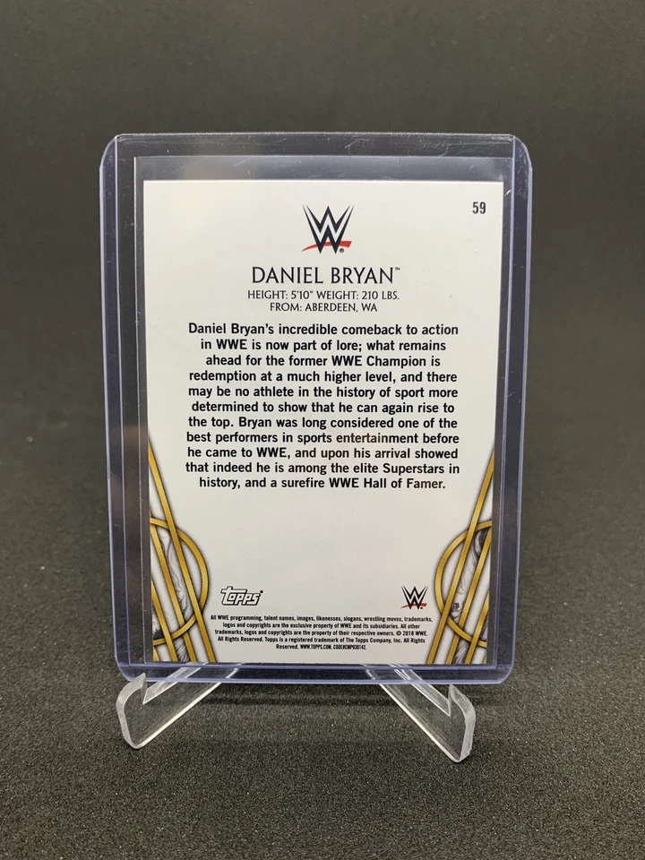 2018 TOPPS LEGENDS OF WWE DANIEL BRYAN #59 - Image 2 of 2