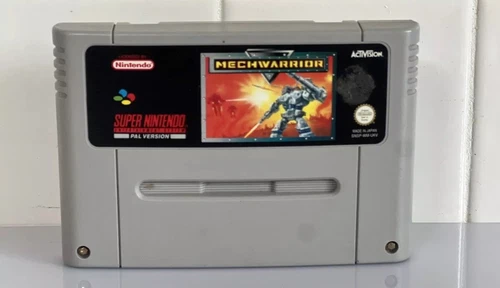 Mechwarrior (1993) Super Nintendo SNES Game Cartridge