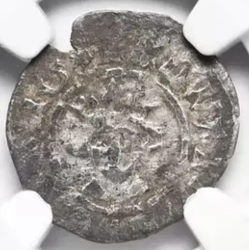 King Edward III 1327-1377 AD, London England HalfPenny Silver 1/2P 1335-43, NGC
