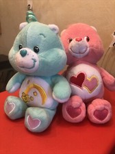 CARE BEARS 8" LOVE A-LOT WISH BEAR TEAL PINK