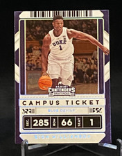 2020-21 Contenders Draft Picks Campus Ticket #1 Zion Williamson Duke Blue Devils