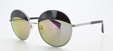 YOHJI YAMAMOTO Occhiali da Sole YY7004 771 Rotondi Argento Viola Infradito Sp...
