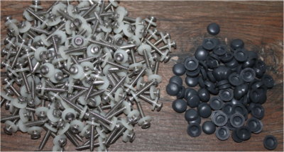 Fensterbankschrauben 3,9 x 19 mm mit Abdeckkappen in Anthrazit Torx15 Edelstahl