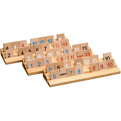 Jeu De Société Philos Rummy (Cassette Bois De Hêtre, 22x14.5 Cm) - Neuf