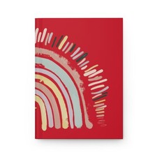 Faithful Rainbow Hardcover Journal Matte in Dark Red