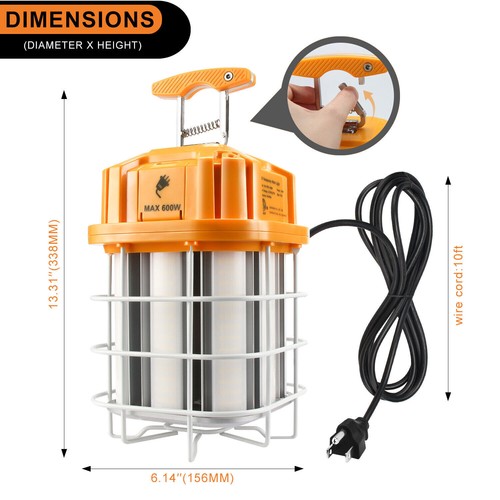 150W LED Temporary Work Light Linkable Construction Jobsite Light 5000K 21000LM - Picture 4 of 10