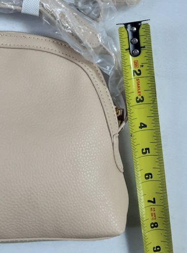New, JUSTFAB Beige 3 Piece Satchel, Crossbody & Pouch Bags Set - Picture 16 of 19