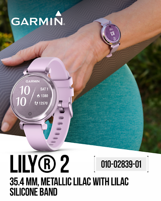 Garmin Lily 2 Women Stylish Small Smartwatch Fitness Metallic