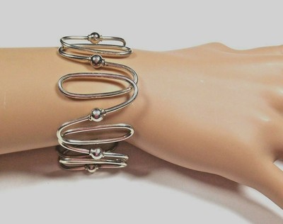 Rare Tiffany & Co Spiral Oval Link Wide Bangle Bracelet Sterling Silver, Pouch | eBay