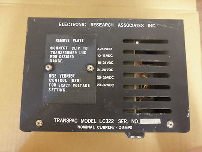 Electronic Research Associates Power Supply LC322 Nominal Current 2a 