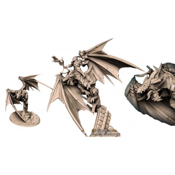 Artisan Guild Ornithaax figurine en resine grise de 75mm pour jeux de role