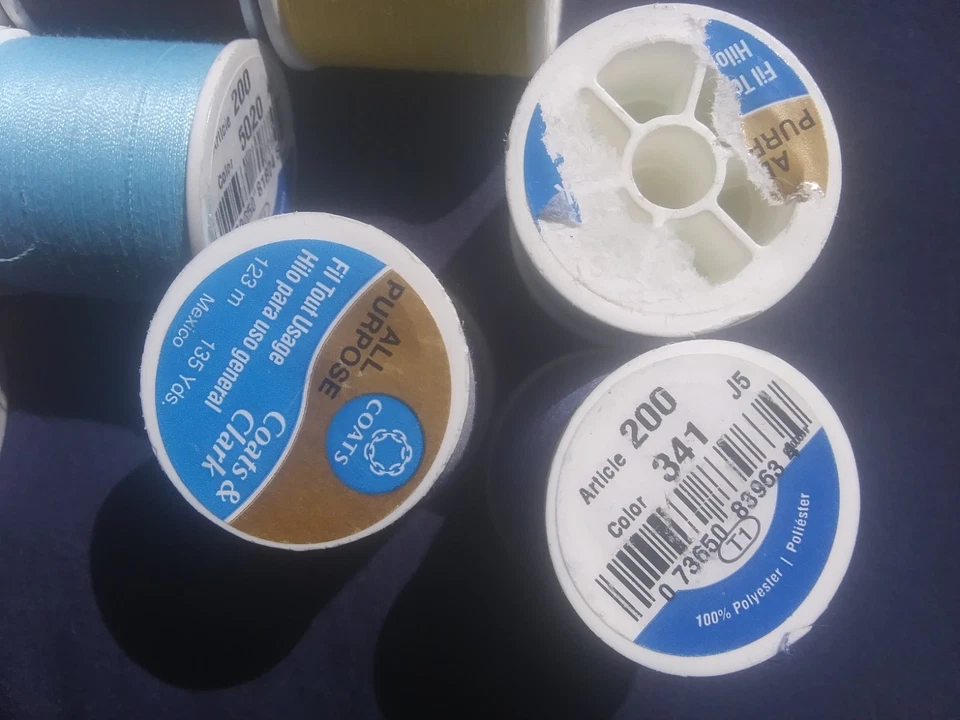 24 Coats & Clark All Purpose Thread~135 Yd ea~Polyester~Various Colors~Lot X - Image 4 of 4