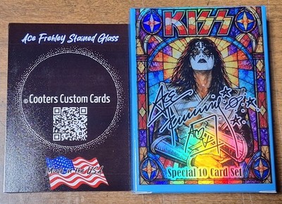 Custom KISS Ace Frehley Stained-Glasd 10 Art Card Boxed Set Spaceman Space Ace