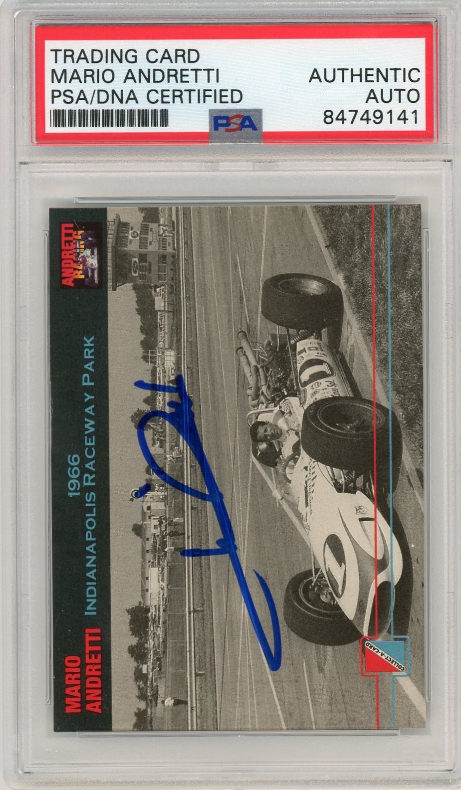MARIO ANDRETTI 1992 Andretti Racing #14 Signed AUTO Card PSA DNA Certified F1 view 1